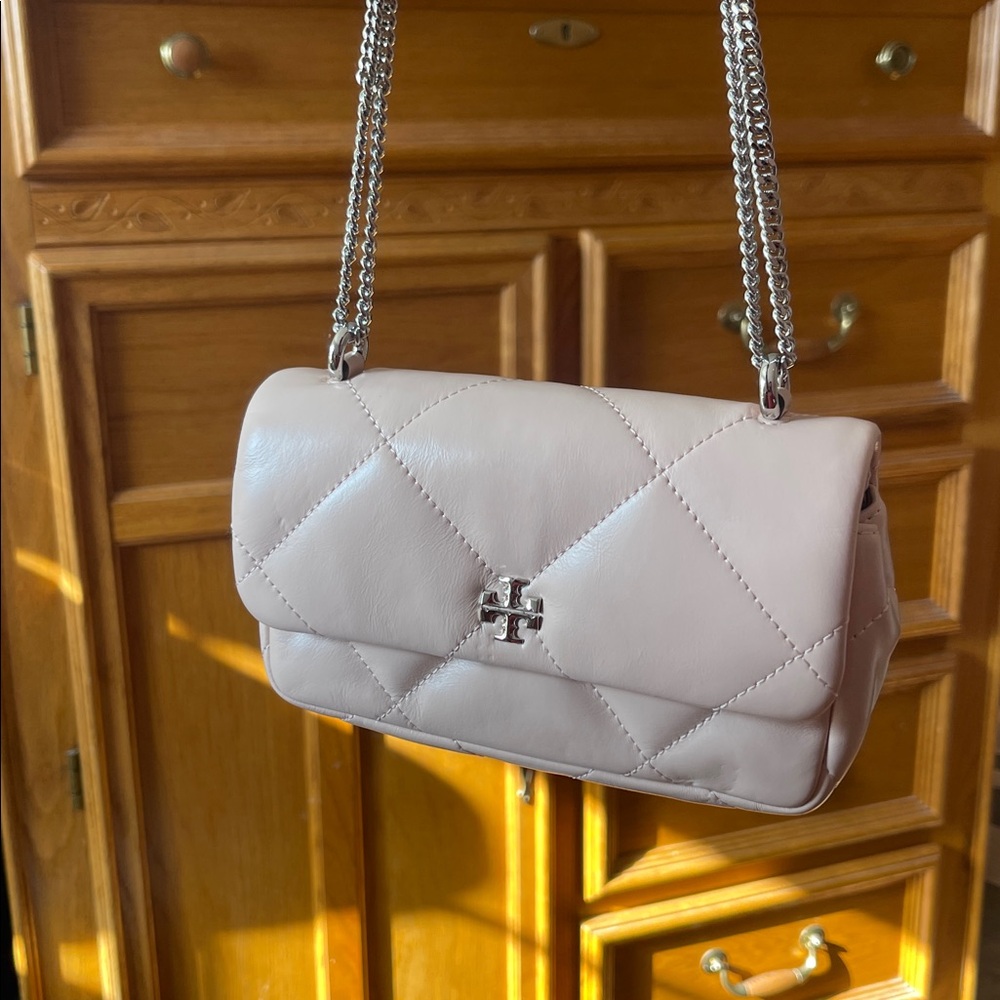 Tory Burch Blush Quilted Crossbody Bag